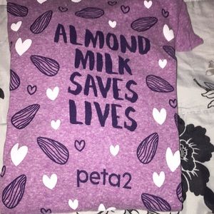 NWOT PETA 2 Almond Milk Saves Lives sweatshirt